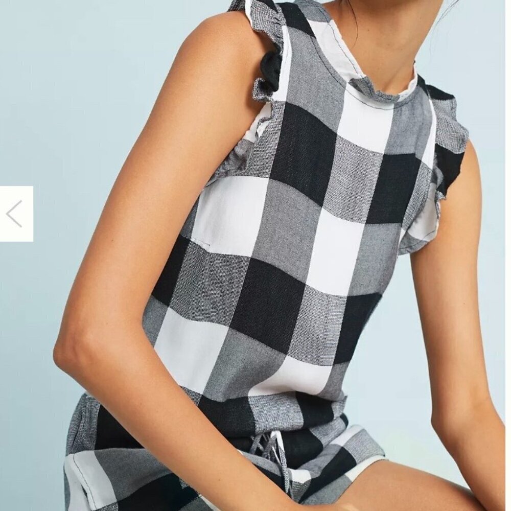 Cloth & Stone Gingham Romper | Anthropologie